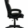 Global Industrial Executive Chair With High Back & Fixed Arms, Bonded Leather, Black 695621-AM